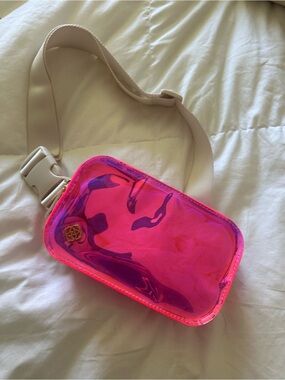 Hot Pink Transparent Crossbody Belt Bag- Kendra Scott